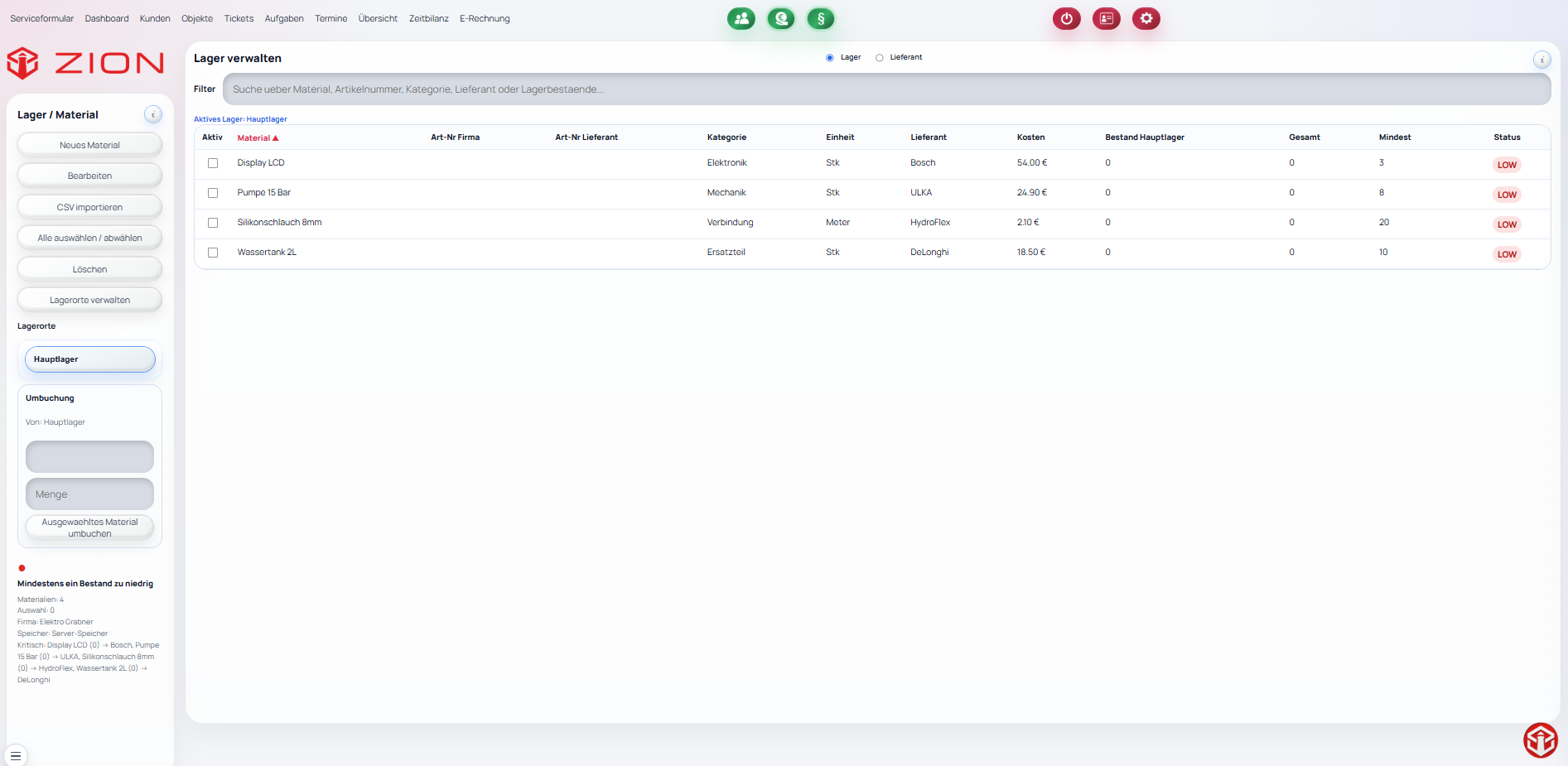 ZION Lager Screenshot